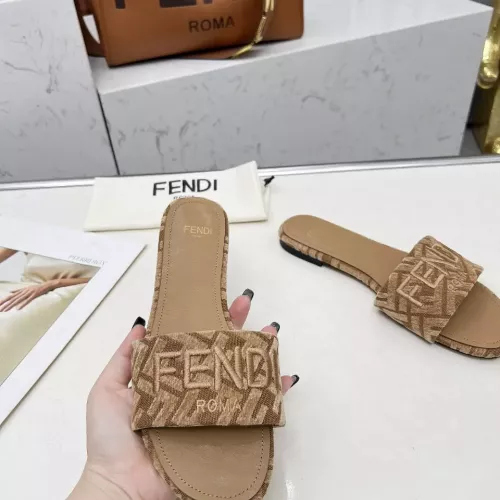Replica Fendi Slippers For Women #1320227 $82.00 USD for Wholesale