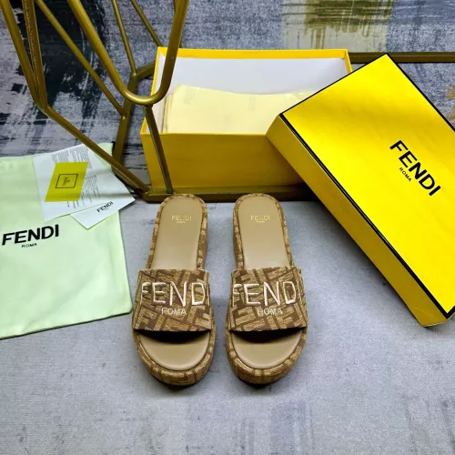 Replica Fendi Slippers For Women #1320464 $85.00 USD for Wholesale