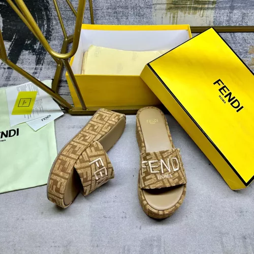 Replica Fendi Slippers For Women #1320464 $85.00 USD for Wholesale