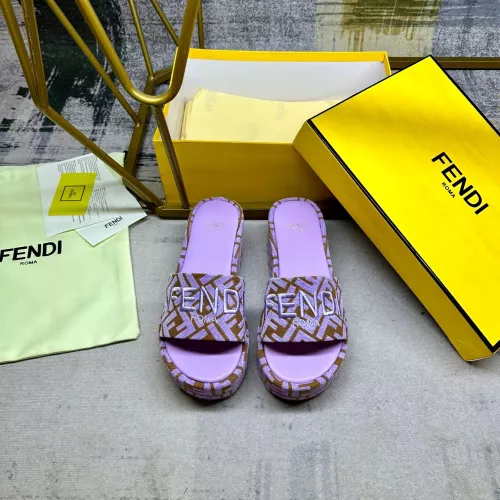 Replica Fendi Slippers For Women #1320465 $85.00 USD for Wholesale