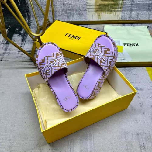 Replica Fendi Slippers For Women #1320465 $85.00 USD for Wholesale