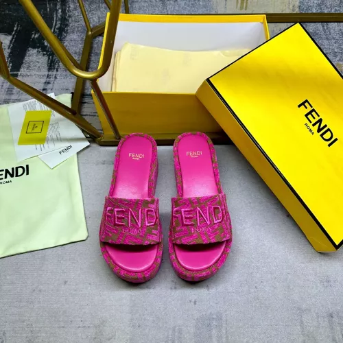 Replica Fendi Slippers For Women #1320466 $85.00 USD for Wholesale