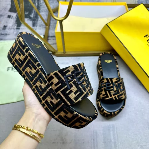 Replica Fendi Slippers For Women #1320470 $85.00 USD for Wholesale