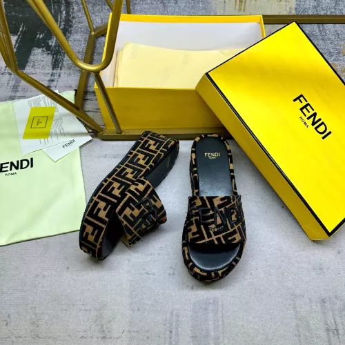 Replica Fendi Slippers For Women #1320470 $85.00 USD for Wholesale