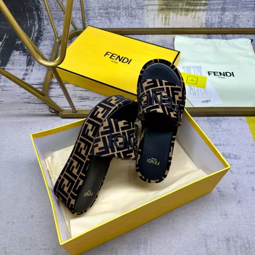 Replica Fendi Slippers For Women #1320470 $85.00 USD for Wholesale
