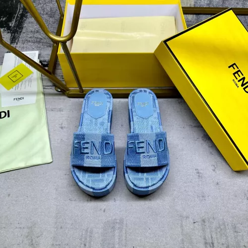 Replica Fendi Slippers For Women #1320494 $82.00 USD for Wholesale