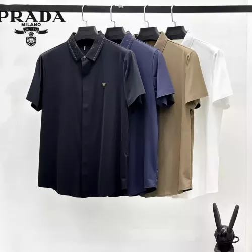 Replica Prada Shirts Short Sleeved For Men #1321411 $52.00 USD for Wholesale