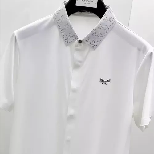 Replica Fendi Shirts Short Sleeved For Men #1321418 $52.00 USD for Wholesale