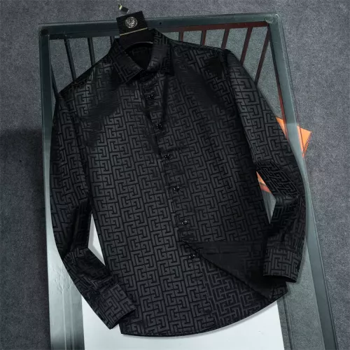 Balmain Shirts Long Sleeved For Men #1321478 $48.00 USD, Wholesale Replica Balmain Shirts