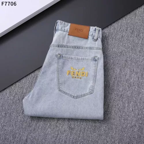 Replica Fendi Jeans For Men #1321964 $39.00 USD for Wholesale
