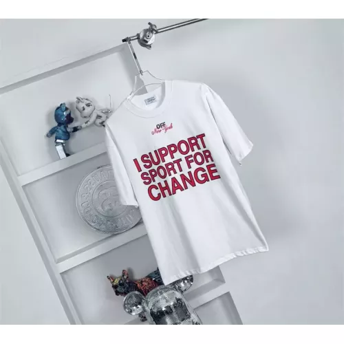 Off-White T-Shirts Short Sleeved For Unisex #1322067 $32.00 USD, Wholesale Replica Off-White T-Shirts