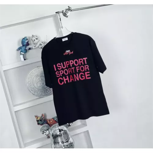 Off-White T-Shirts Short Sleeved For Unisex #1322071 $32.00 USD, Wholesale Replica Off-White T-Shirts