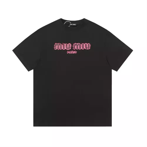 MIU MIU T-Shirts Short Sleeved For Unisex #1322501 $32.00 USD, Wholesale Replica MIU MIU T-Shirts