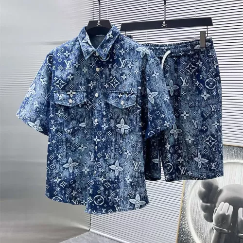 Louis Vuitton LV Tracksuits Short Sleeved For Men #1322996 $82.00 USD, Wholesale Replica Louis Vuitton LV Tracksuits