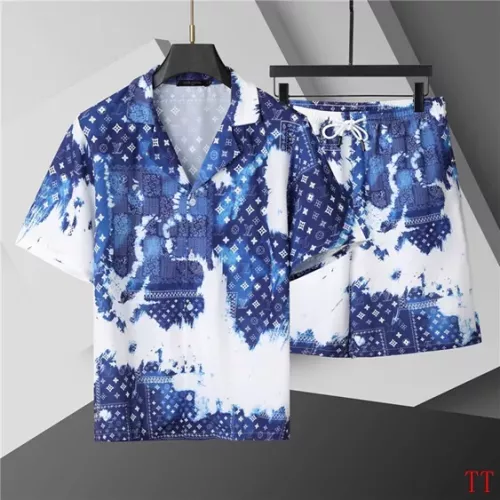 Louis Vuitton LV Tracksuits Short Sleeved For Men #1323356 $60.00 USD, Wholesale Replica Louis Vuitton LV Tracksuits