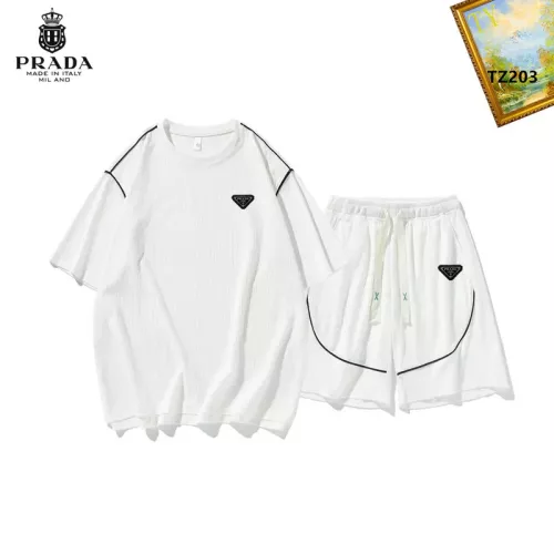 Prada Tracksuits Short Sleeved For Men #1323647 $48.00 USD, Wholesale Replica Prada Tracksuits
