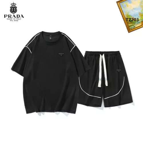 Prada Tracksuits Short Sleeved For Men #1323650 $48.00 USD, Wholesale Replica Prada Tracksuits