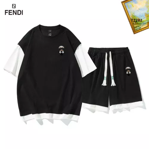 Fendi Tracksuits Short Sleeved For Men #1323662 $48.00 USD, Wholesale Replica Fendi Tracksuits