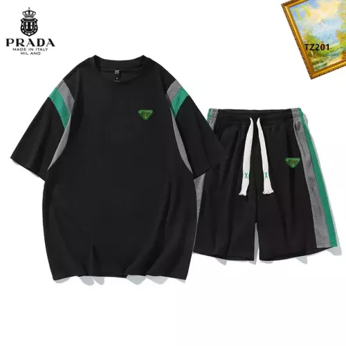 Prada Tracksuits Short Sleeved For Men #1323666 $48.00 USD, Wholesale Replica Prada Tracksuits