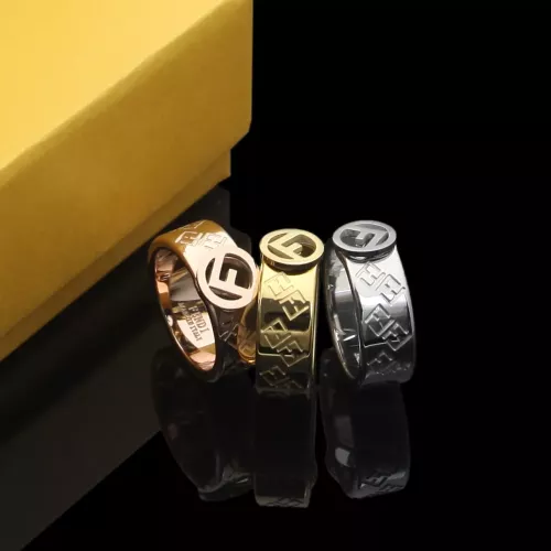 Replica Fendi Rings In Gold #1326124 $25.00 USD for Wholesale