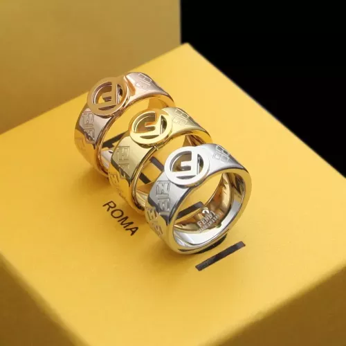 Replica Fendi Rings In Gold #1326124 $25.00 USD for Wholesale