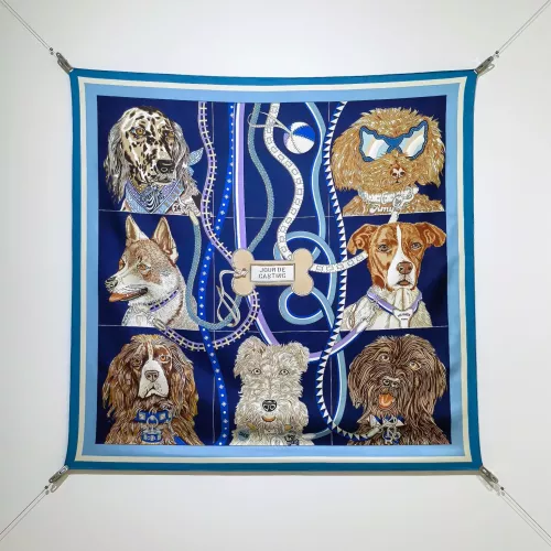 Hermes Silk Squares #1326200 $64.00 USD, Wholesale Replica Hermes Scarf