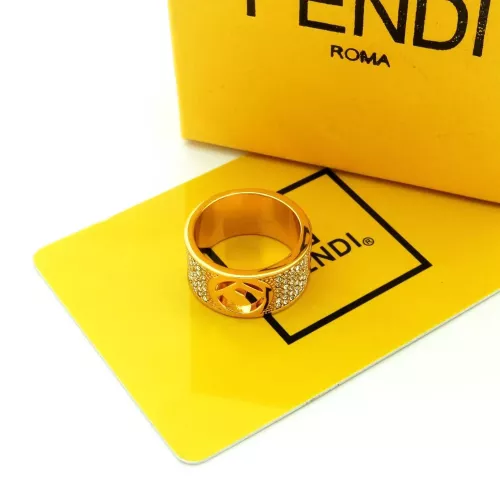 Replica Fendi Rings In Gold #1326233 $25.00 USD for Wholesale