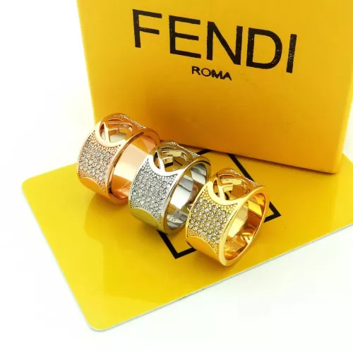Replica Fendi Rings In Gold #1326233 $25.00 USD for Wholesale