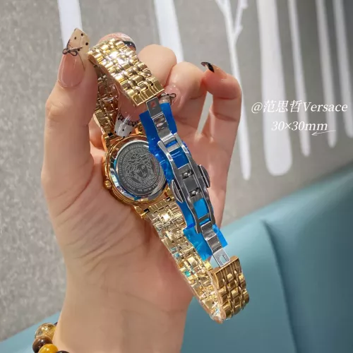 Replica Versace Watches In Gold #1327576 $29.00 USD for Wholesale