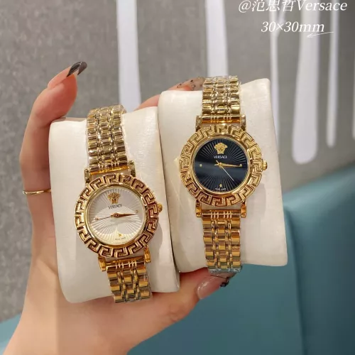 Replica Versace Watches In Gold #1327576 $29.00 USD for Wholesale