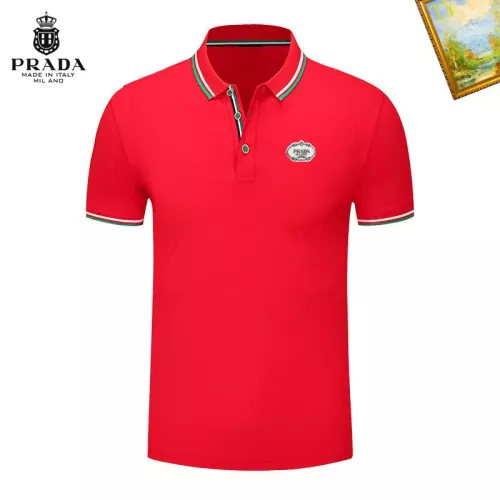 Prada T-Shirts Short Sleeved For Men #1327713 $29.00 USD, Wholesale Replica Prada T-Shirts