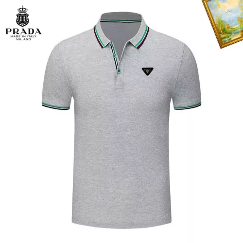 Prada T-Shirts Short Sleeved For Men #1327757 $29.00 USD, Wholesale Replica Prada T-Shirts
