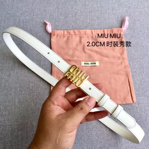 MIU MIU AAA Quality Belts In 2.0cm For Women #1328556 $52.00 USD, Wholesale Replica MIU MIU AAA Quality Belts