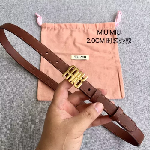 MIU MIU AAA Quality Belts In 2.0cm For Women #1328560 $52.00 USD, Wholesale Replica MIU MIU AAA Quality Belts