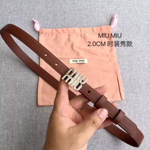 MIU MIU AAA Quality Belts In 2.0cm For Women #1328561 $52.00 USD, Wholesale Replica MIU MIU AAA Quality Belts