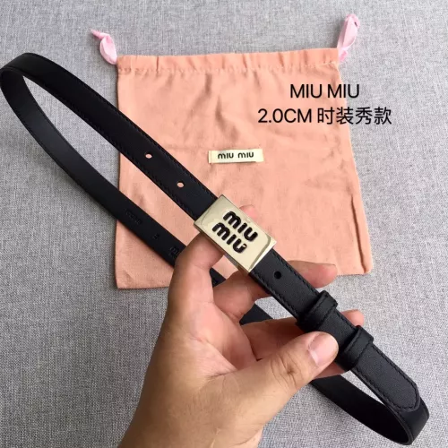 MIU MIU AAA Quality Belts In 2.0cm For Women #1328564 $52.00 USD, Wholesale Replica MIU MIU AAA Quality Belts