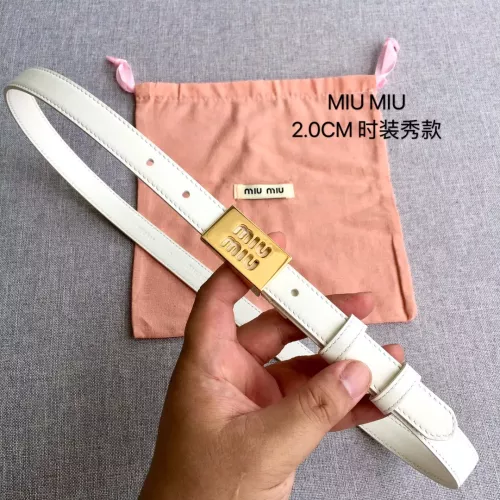 MIU MIU AAA Quality Belts In 2.0cm For Women #1328567 $52.00 USD, Wholesale Replica MIU MIU AAA Quality Belts