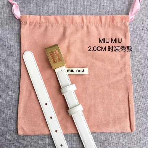 Replica MIU MIU AAA Quality Belts In 2.0cm For Women #1328567 $52.00 USD for Wholesale