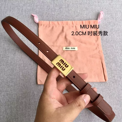 MIU MIU AAA Quality Belts In 2.0cm For Women #1328570 $52.00 USD, Wholesale Replica MIU MIU AAA Quality Belts
