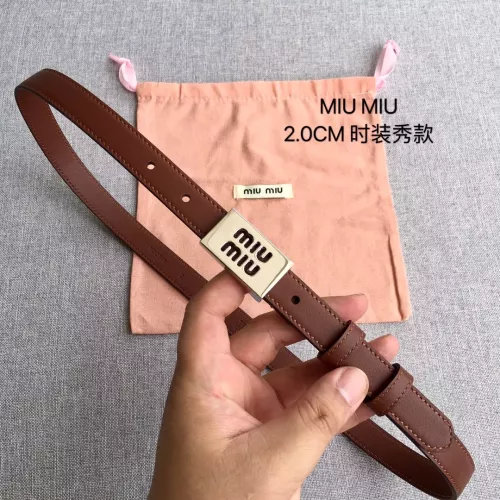 MIU MIU AAA Quality Belts In 2.0cm For Women #1328571 $52.00 USD, Wholesale Replica MIU MIU AAA Quality Belts