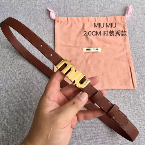 MIU MIU AAA Quality Belts In 2.0cm For Women #1328579 $52.00 USD, Wholesale Replica MIU MIU AAA Quality Belts
