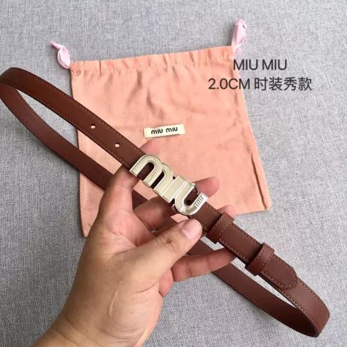 MIU MIU AAA Quality Belts In 2.0cm For Women #1328580 $52.00 USD, Wholesale Replica MIU MIU AAA Quality Belts