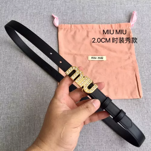 MIU MIU AAA Quality Belts In 2.0cm For Women #1328582 $52.00 USD, Wholesale Replica MIU MIU AAA Quality Belts