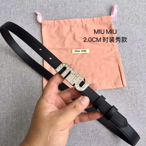 MIU MIU AAA Quality Belts In 2.0cm For Women #1328584 $52.00 USD, Wholesale Replica MIU MIU AAA Quality Belts