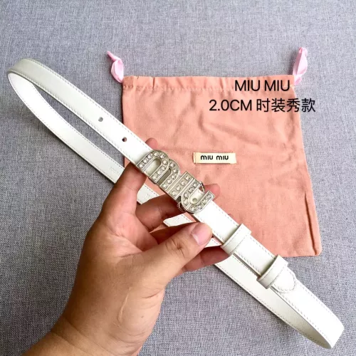 MIU MIU AAA Quality Belts In 2.0cm For Women #1328586 $52.00 USD, Wholesale Replica MIU MIU AAA Quality Belts