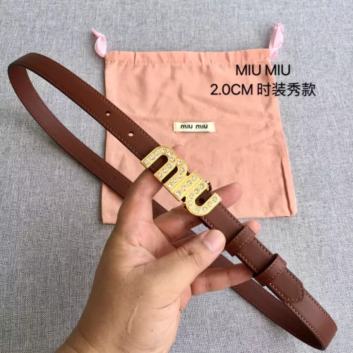 MIU MIU AAA Quality Belts In 2.0cm For Women #1328588 $52.00 USD, Wholesale Replica MIU MIU AAA Quality Belts