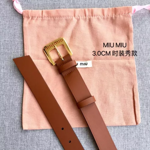 Replica MIU MIU AAA Quality Belts In 3.0cm For Women #1328594 $52.00 USD for Wholesale
