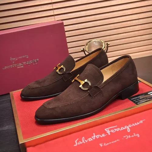 Salvatore Ferragamo Leather Shoes For Men #1329544 $98.00 USD, Wholesale Replica Salvatore Ferragamo Leather Shoes