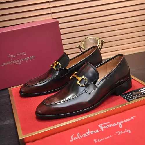 Salvatore Ferragamo Leather Shoes For Men #1329546 $98.00 USD, Wholesale Replica Salvatore Ferragamo Leather Shoes