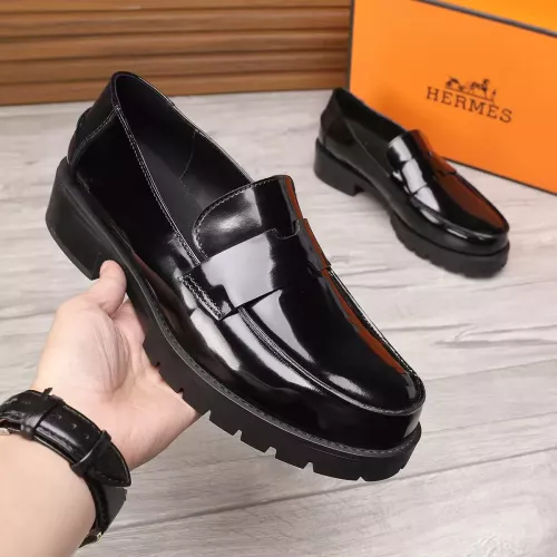 Replica Hermes Leather Shoes For Men #1329632 $96.00 USD for Wholesale